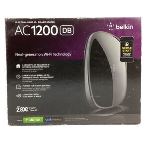 Belkin AC 1200 DB Wi-Fi Router - Dual-Band - Black - New!